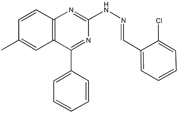 2-chlorobenzaldehyde (6-methyl-4-phenyl-2-quinazolinyl)hydrazone 구조식 이미지