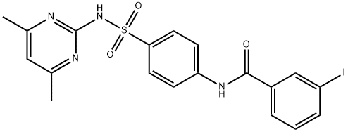 N-(4-{[(4,6-dimethylpyrimidin-2-yl)amino]sulfonyl}phenyl)-3-iodobenzamide Structure