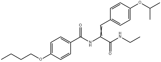 4-butoxy-N-[1-[(ethylamino)carbonyl]-2-(4-isopropoxyphenyl)vinyl]benzamide Structure