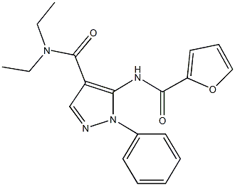 N,N-diethyl-5-(2-furoylamino)-1-phenyl-1H-pyrazole-4-carboxamide Structure