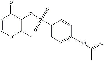 2-methyl-4-oxo-4H-pyran-3-yl 4-(acetylamino)benzenesulfonate Structure