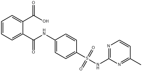 2-[(4-{[(4-methyl-2-pyrimidinyl)amino]sulfonyl}anilino)carbonyl]benzoic acid 구조식 이미지