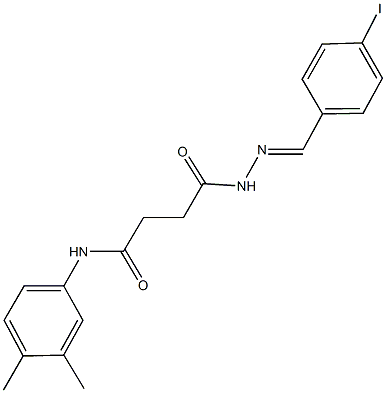 N-(3,4-dimethylphenyl)-4-[2-(4-iodobenzylidene)hydrazino]-4-oxobutanamide 구조식 이미지