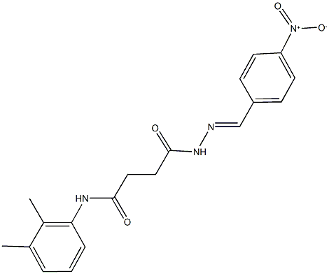 N-(2,3-dimethylphenyl)-4-(2-{4-nitrobenzylidene}hydrazino)-4-oxobutanamide 구조식 이미지