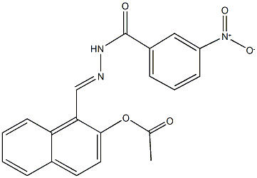 1-(2-{3-nitrobenzoyl}carbohydrazonoyl)-2-naphthyl acetate Structure