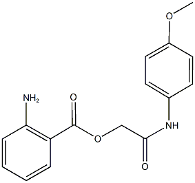 2-(4-methoxyanilino)-2-oxoethyl 2-aminobenzoate 구조식 이미지