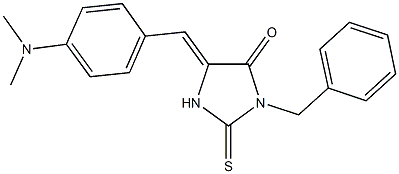 3-benzyl-5-[4-(dimethylamino)benzylidene]-2-thioxo-4-imidazolidinone 구조식 이미지