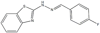4-fluorobenzaldehyde 1,3-benzothiazol-2-ylhydrazone 구조식 이미지