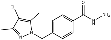 4-[(4-chloro-3,5-dimethyl-1H-pyrazol-1-yl)methyl]benzohydrazide Structure