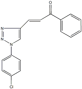 3-[1-(4-chlorophenyl)-1H-1,2,3-triazol-4-yl]-1-phenyl-2-propen-1-one 구조식 이미지