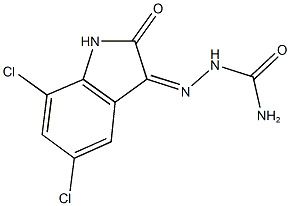 5,7-dichloro-1H-indole-2,3-dione 3-semicarbazone Structure