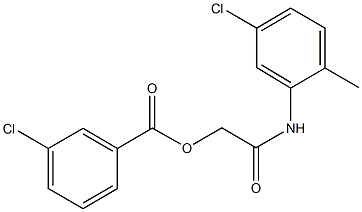 2-(5-chloro-2-methylanilino)-2-oxoethyl3-chlorobenzoate 구조식 이미지
