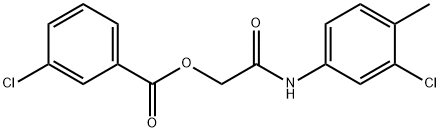 2-(3-chloro-4-methylanilino)-2-oxoethyl 3-chlorobenzoate Structure