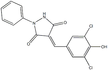 4-(3,5-dichloro-4-hydroxybenzylidene)-1-phenyl-3,5-pyrazolidinedione 구조식 이미지