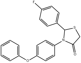 2-(4-fluorophenyl)-3-(4-phenoxyphenyl)-1,3-thiazolidin-4-one 구조식 이미지