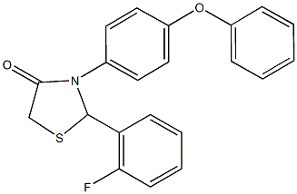 2-(2-fluorophenyl)-3-(4-phenoxyphenyl)-1,3-thiazolidin-4-one Structure