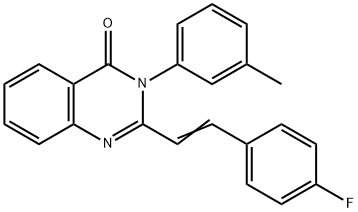 2-[2-(4-fluorophenyl)vinyl]-3-(3-methylphenyl)-4(3H)-quinazolinone Structure