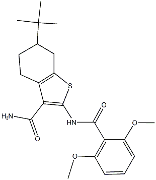 6-tert-butyl-2-[(2,6-dimethoxybenzoyl)amino]-4,5,6,7-tetrahydro-1-benzothiophene-3-carboxamide Structure