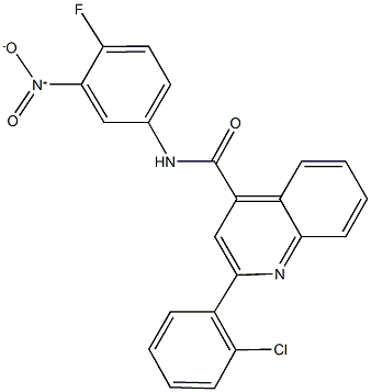 2-(2-chlorophenyl)-N-{4-fluoro-3-nitrophenyl}-4-quinolinecarboxamide Structure