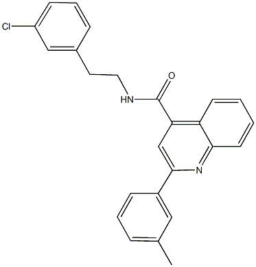 N-[2-(3-chlorophenyl)ethyl]-2-(3-methylphenyl)-4-quinolinecarboxamide 구조식 이미지