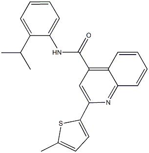 N-(2-isopropylphenyl)-2-(5-methyl-2-thienyl)-4-quinolinecarboxamide Structure