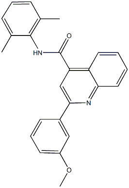 N-(2,6-dimethylphenyl)-2-(3-methoxyphenyl)-4-quinolinecarboxamide 구조식 이미지