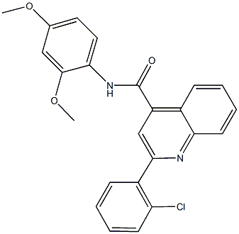 2-(2-chlorophenyl)-N-(2,4-dimethoxyphenyl)-4-quinolinecarboxamide Structure