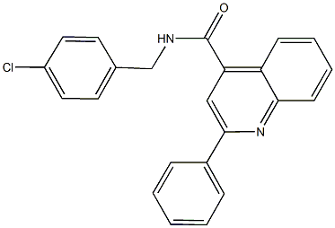 N-(4-chlorobenzyl)-2-phenyl-4-quinolinecarboxamide 구조식 이미지