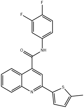 N-(3,4-difluorophenyl)-2-(5-methyl-2-thienyl)-4-quinolinecarboxamide Structure