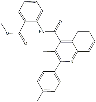 methyl 2-({[3-methyl-2-(4-methylphenyl)-4-quinolinyl]carbonyl}amino)benzoate Structure