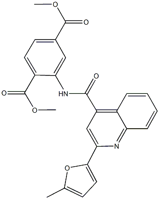 dimethyl 2-({[2-(5-methyl-2-furyl)-4-quinolinyl]carbonyl}amino)terephthalate 구조식 이미지