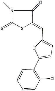 5-{[5-(2-chlorophenyl)-2-furyl]methylene}-3-methyl-2-thioxo-1,3-thiazolidin-4-one Structure