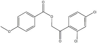 2-(2,4-dichlorophenyl)-2-oxoethyl 4-methoxybenzoate 구조식 이미지