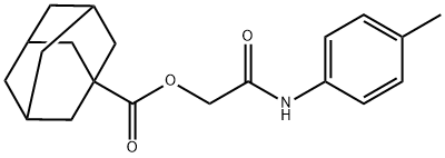 2-oxo-2-(4-toluidino)ethyl 1-adamantanecarboxylate Structure