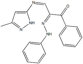 3-[(3-methyl-1H-pyrazol-5-yl)imino]-1-phenyl-1,2-propanedione 2-(phenylhydrazone) Structure