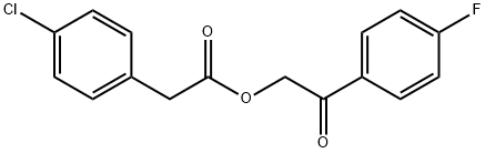 2-(4-fluorophenyl)-2-oxoethyl (4-chlorophenyl)acetate 구조식 이미지