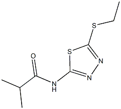 N-[5-(ethylsulfanyl)-1,3,4-thiadiazol-2-yl]-2-methylpropanamide Structure