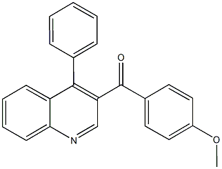 (4-methoxyphenyl)(4-phenyl-3-quinolinyl)methanone 구조식 이미지