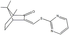 1,7,7-trimethyl-3-[(2-pyrimidinylsulfanyl)methylene]bicyclo[2.2.1]heptan-2-one Structure