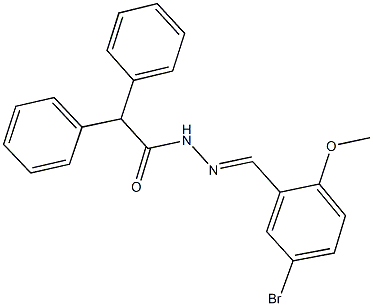 N'-(5-bromo-2-methoxybenzylidene)-2,2-diphenylacetohydrazide 구조식 이미지