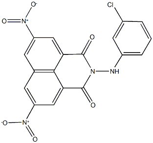 2-(3-chloroanilino)-5,8-bisnitro-1H-benzo[de]isoquinoline-1,3(2H)-dione Structure