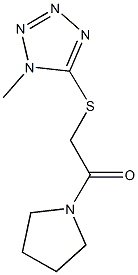 1-methyl-1H-tetraazol-5-yl 2-oxo-2-(1-pyrrolidinyl)ethyl sulfide 구조식 이미지