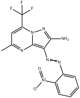 2-amino-3-({2-nitrophenyl}diazenyl)-5-methyl-7-(trifluoromethyl)pyrazolo[1,5-a]pyrimidine Structure