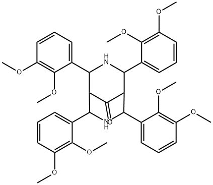 2,4,6,8-tetrakis(2,3-dimethoxyphenyl)-3,7-diazabicyclo[3.3.1]nonan-9-one Structure