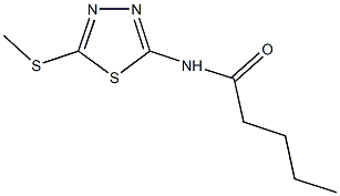 N-[5-(methylsulfanyl)-1,3,4-thiadiazol-2-yl]pentanamide 구조식 이미지