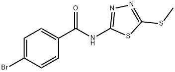 4-bromo-N-[5-(methylsulfanyl)-1,3,4-thiadiazol-2-yl]benzamide 구조식 이미지