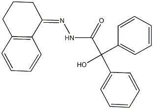 N'-(3,4-dihydro-1(2H)-naphthalenylidene)-2-hydroxy-2,2-diphenylacetohydrazide 구조식 이미지