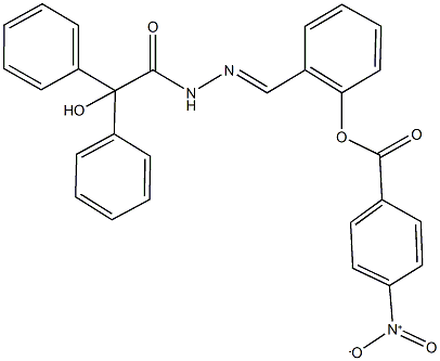 2-{2-[hydroxy(diphenyl)acetyl]carbohydrazonoyl}phenyl 4-nitrobenzoate Structure