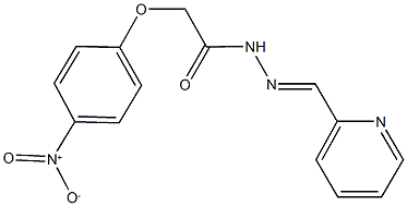 2-{4-nitrophenoxy}-N'-(2-pyridinylmethylene)acetohydrazide 구조식 이미지