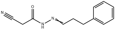 2-cyano-N'-(3-phenylpropylidene)acetohydrazide Structure